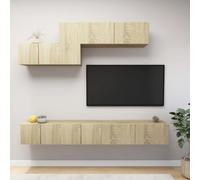 Vopese Set de Muebles salón TV 6 pzas Madera ingeniería Roble Sonoma Mueble Comedor, Módulo TV Moderno, Juego de Muebles para Salón
