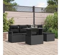 Vopese Sofá de Jardín Modular con Cojines Desmontables, Estilo Negro, Resistente al Clima, 5 Lugares - Outdoor Only Modelo CJZJU-3348809ES