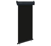 Vopese Toldo Lateral de balcón Negro 80x250 cm Toldo de Ventana Toldo Manual de Retráctil para Exterior Toldo de Balcón Ángulo Ajustable Impermeable Tela