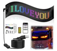 Vopetroy Colorful Eye Lamp Soft Screen for Car Windows,DIY Car Dynamic LED Smart Colorful Eye Lamp Soft Screen,Blazexel Devil Eyes Light,Bendable,IP65 Waterproof,with Remote Control (4.72 * 23.4in)