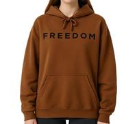 Vopetroy Freedom Hoodie Charlie Kirk Sweatshirt for Men & Women, Classic Casual Bold Graphic Print Pullover Sweat Shirt Unisex (Dark Brown,S)