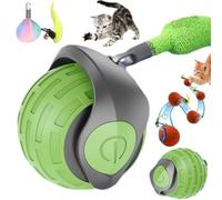 Vopetroy Speedy Tail 2.0, Speedy Tail Cat Toy, Speedy Tail 2.0 Cat Toy, Smart Interactive Cat Toy for Bored Indoor Cats, USB Rechargeable Smart Interactive Pet Toy Bounce Ball with Two Modes (Green)