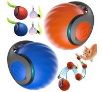 Vopetroy Speedy Tail 2.0, Speedy Tail Cat Toy, Speedy Tail 2.0 Cat Toy with Two Modes, Smart Interactive Cat Toy for Bored Indoor Cats, USB Rechargeable Smart Interactive Pet Toy Bounce Ball (Mix)