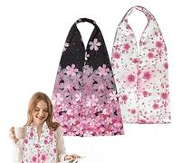 VOPHIA Paquete de 2 baberos para adultos, bufanda de comedor para mujer, microgamuza, lavable, reutilizable, protectores de ropa de comida, bufanda de toalla para la boca