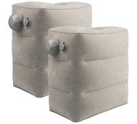 VOPHIA- Reposapiés inflable para viajes en avión, paquete de 2, altura ajustable, reposapiés para viajes en avión, almohada para reposapiés con bomba para oficina, avión, tren, automóviles, hogar