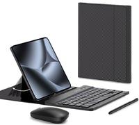 Voppton Teclado y mouse Google Pixel 10 9 Pro Fold, mini teclado Bluetooth portátil con funda de cuero y bolígrafo, juego de viaje 4 en 1 para Pixel 10 Pro Fold, accesorios Motorola Razr Fold 2026
