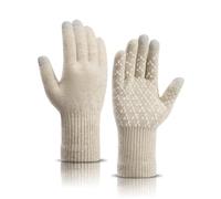 Voqeen Guantes Termicos Invierno Pantalla Táctil Antideslizante Guantes de Lana Mujeres Hombres Cálidos de Dedo Completo para Trabajo, Senderismo, Correr, Ciclismo, Montar a Caballo, Conducir (Mujer)