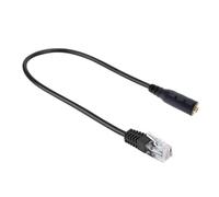 VOQGHTU Adaptador RJ9 a 3,5 mm para auriculares de PC/teléfono, voz sin ruido, cable a prueba de enredos, adaptador de teléfono con conectores de cristal para uso doméstico y de oficina