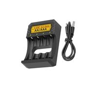 VOQGHTU Fiabilidad estación de carga para baterías de litio de 1,5 V, conector tipo C para pilas AA/Triple A, canal de corriente independiente, estación de carga para baterías tipo C