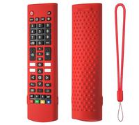 VOQGHTU Funda de silicona suave con correa para mando a distancia AKB76040302, protege completamente contra golpes y caídas, funda negra para mando a distancia