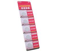 VOQGHTU Pilas de botón CR1620 de litio de 3 V, 5 unidades CR1620 para báscula de reloj, calculadora, mando a distancia para coche de juguete, no recargable