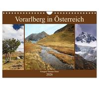 Vorarlberg in Österreich (Wandkalender 2026 DIN A4 quer), CALVENDO Monatskalender: Region Vorarlberg in Österreich
