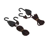 VORCOOL - 2 Cuerdas de Kayak, Canoa, Barco, polea de Bloqueo, Lazo de Amarre, Correa Ajustable para Colgar, Cuerda de 0,3 cm, 68 kg de Capacidad de Peso