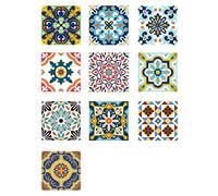VORCOOL Autoadhesivo Azulejos Decorativos en Vinilo Adhesivo Impermeable para baño de Cocina DIY 10 Piezas