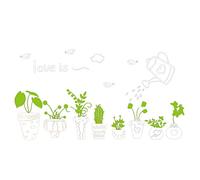 VORCOOL DIY Pegatinas de Pared Ambiental Decoración Hogar Maceta Pájaros Cocina Ventana Cristal Adhesivos de Baño