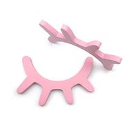 VORCOOL Un Par de 3D Pestañas de Madera de Pared Calcomanía para la Decoración de Sala de Estar Dormitorio para Niños (Rosa)