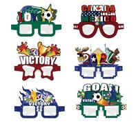 Vordpe 12 gafas de fiesta de fútbol de papel, decoración de fiesta de fútbol, divertidas gafas de cumpleaños, gafas de fútbol, para fans de Alemania, artículo para fans del Mundo