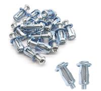 Vordpe 15 tacos de metal para cavidades, M8 x 30, tacos de metal, tacos huecos, tacos para cavidades Fischer, tacos para placas de yeso, tacos de metal, tacos de expansión