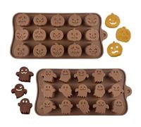 Vordpe 2 Moldes de Silicona para Halloween - Galletas, Magdalenas, Chocolate, Goma, Dulces - Cocina, Bricolaje