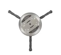 Vordpe Cabezal de fresado para cortadora de césped, cepillo profesional para desbrozadora eléctrica, cabezal de corte de alambre de acero, cepillo de alambre para jardín (3 cabezales)