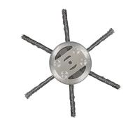 Vordpe Cabezal de fresado para cortadora de césped, cepillo profesional para desbrozadora eléctrica, cabezal de corte de alambre de acero, cepillo de alambre para jardín (6 cabezales)