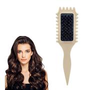 Vordpe Cepillo de rizo de rebote, 2024 - Cepillo para rizar el pelo, cerdas de jabalí, forma y definición para mujeres (Blanco)