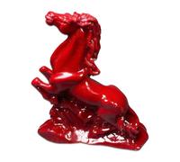 Vordpe Estatua de caballo resina sintética, caballo rojo Feng Shui para el Año Nuevo Chino 2026, Año del Caballo, Figura Decoración para Oficina y Casa, Escultura de Prosperidad Éxito