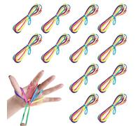 Vordpe Juego de 12 hilos para niños, arco iris, juego de hilo, juego de dedos, para niños, para iniciar el colegio, pausas, escuela primaria para niños, niñas y niños