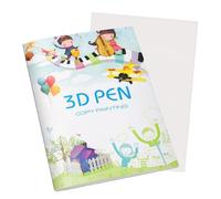 Vordpe Libro De Dibujo Con ImpresióN De BolíGrafo 3d, Plantilla Reutilizable Con 40 Patrones, Plantillas De Papel Grueso Con Paneles Transparentes Para Pintar Graffiti En 3d (A)