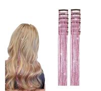 Vordpe Lot De 12 Extensions à Clipser En Forme De Guirlandes De Cheveux,MèChes ColoréEs De 55 Cm, Ensemble D'Extensions De SynthéTiques RéSistantes à La Chaleur (Viola)