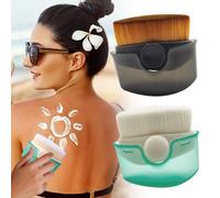 Vordpe Paquete de 2 aplicadores de crema solar, cepillos de protección solar con tapas protectoras, aplicador fácil de aplicar para viajes, aplicador de loción solar para niños, adultos, familias.