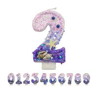 Vordpe Velas de cumpleaños con números 2, brillantes para velas de cumpleaños, decoración para tartas de cumpleaños, fiestas de cumpleaños, fiestas, aniversarios, decoración de cumpleaños