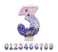 Vordpe Velas de cumpleaños con números 3, brillantes para velas de cumpleaños, decoración para tartas de cumpleaños, fiestas de cumpleaños, fiestas, aniversarios, decoración de cumpleaños