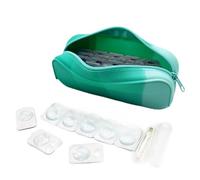 VORDRASSIL P-40 - Organizador diario de lentes de contacto, dispensador de lentes de contacto desechable, calidad premium, funda de silicona resistente al agua para todas las marcas de lentes de uso