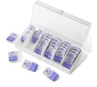 VORDRASSIL P-60 - Organizador diario de lentes de contacto, dispensador de lentes de contacto desechable, caja de plástico transparente para todas las marcas de lentes diarias. (blanco)