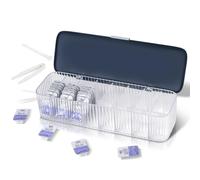 VORDRASSIL P-80 - Organizador diario de lentes de contacto con un removedor y una pinza, dispensador de lentes de contacto desechable, caja de plástico transparente para todas las marcas de lentes