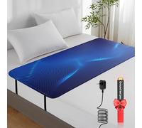 VOR lfombrilla de conexión a tierra para cama, funda de colchón conectada a tierra, kit de conexión a tierra, cable a tierra incluido, color negro (California King 27 x 72 pulgadas)