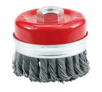 VOREL 06976 - taza del cepillo 100 mm, alambre trenzado
