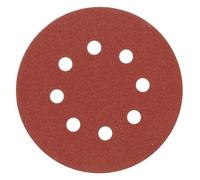 VOREL 08585 - disco abrasivo con los agujeros (velcro) 5pcs p150