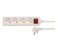 Vorel 72529 - cable de extensión con conexión a tierra/blanco/con in