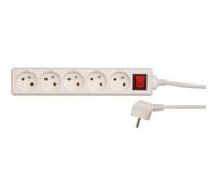 Vorel 72530 - cable de extensión con conexión a tierra/blanco/con in