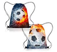 VorErgyllic 2 pcs football drawstring bags backpack party gift party bags drawstring bag gym bag for girls boys daily use-2 style