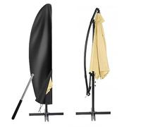 VORHOT Funda Sombrilla Playa para Sombrilla Voladiza Ø 2-4m, 420D Oxford-Tela Funda Protectora con Varilla, Impermeable Anti-UV Cover para Sombrilla Terraza Exterior Parasol Jardin, 265 * 40/70/50CM
