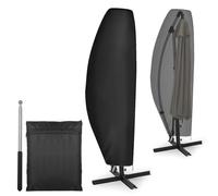 VORHOT Funda Sombrilla Playa para Sombrilla Voladiza Ø 2-4m, 420D Oxford-Tela Funda Protectora con Varilla, Impermeable Anti-UV Cover para Sombrilla Terraza Exterior Parasol Jardin, 280 * 30/81/45CM