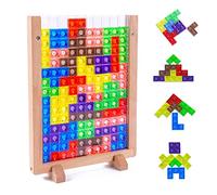 VORHOT Tetris del Juguete Acrílico, Juguetes Montessori Niños 3 4 5 6 años, 3D Transparente Cerebro Juguete Rompecabezas Inteligencia Colorido Bloques, Geométricos Juego Educativo Regalopara Niños