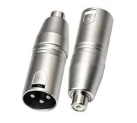 VORILO Adaptadores de conector XLR Phono | Paquete de 2 piezas de interfaz de metal de enchufe macho a hembra de 3 pines para conexión con puertos de equipo