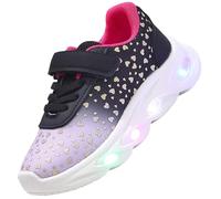 Vorkhuaeri Zapatos Elsa con Luces Niña, Zapatillas Princesa con Luz LED para Bebés Cumpleaños de Niña Casuales Tenis Deporte (A1-Rosa-Mesh2,30)