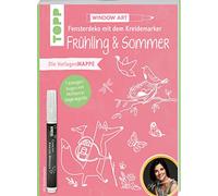 Vorlagenmappe Fensterdeko mit dem Kreidemarker - Frühling & Sommer. Inkl. Original Kreidemarker von KREUL: Anleitungsheft, 7 Vorlagenbogen mit Motiven in Originalgröße + sämtliche Motive als Download