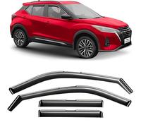 Voron Glass en Canal Extra Duradero Protectores de Lluvia para Nissan Kicks 2019-2024 Deflectores de Ventana, Viseras de Ventana de Ventilación, 4 Piezas - 200432
