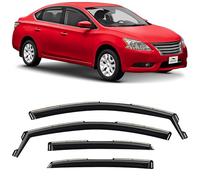 Voron Glass in-Channel Extra Durable Rain Guards for Nissan Sentra 2013-2019, Window Deflectors, Vent Window Visors, 4 Pieces - 220234